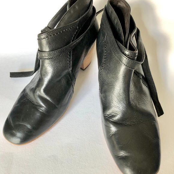 EUC By Hudson Handmade Booties w/Ties Size 7 - Picture 3 of 6